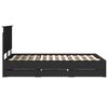 vidaXL Bed Frame with Drawer Black 120 x 190 cm Engineer Wood