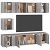 vidaXL 7 Piece TV Cabinet Set Concrete Grey Engineered Wood