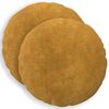 vidaXL Throw Pillow 2 pcs HEERLEN Yellow Dia. 60 cm Microfiber Fleece