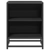 vidaXL Bedside Cabinet Black 40x31x50 cm Engineered Wood and Metal
