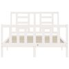 vidaXL Bed Frame without Mattress White 140x190 cm Solid Wood Pine