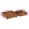 vidaXL Tray 2 pcs Brown 29 x 31 x 10 cm Solid Reclaim Wood