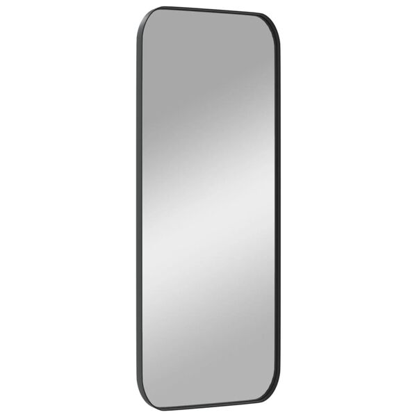vidaXL Wall-mounted Mirror Black 30x80 cm Rectangle
