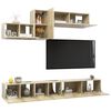 vidaXL 6 Piece TV Cabinet Set Sonoma Oak Engineered Wood