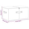 vidaXL Storage Boxes 2 pcs Fabric 43x34x23 cm Cream