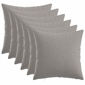 vidaXL Cushion Cover 6 pcs HEERLEN Cloud Grey 30 x 30 cm Fabric