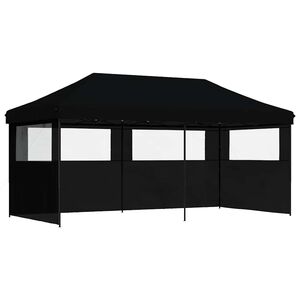 vidaXL Party Tent | Black | Oxford fabric with PVC coating | Large | Foldable