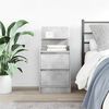 vidaXL Bedside Cabinet with 2 Drawers Concrete Grey 38x34x80 cm