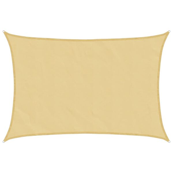 vidaXL Sun Shade Sail Sand 6x5 m 100% Polyester Oxford