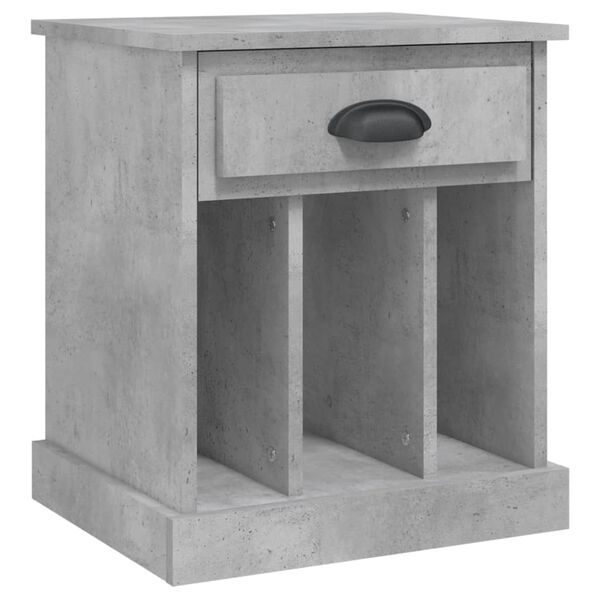 vidaXL Bedside Cabinet Concrete Grey 43x36x50 cm