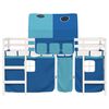 vidaXL Kids' Loft Bed with Tunnel without Mattress Blue 90x190cm