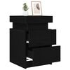 vidaXL Bedside Cabinet 2 pcs Black Oak 35 x 39 x 55 cm Engineered wood