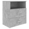 vidaXL Bed Cabinet Concrete Grey 50x32x60 cm