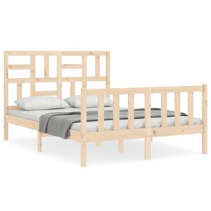 vidaXL Bed Frame without Mattress 140x190 cm Solid Wood Pine
