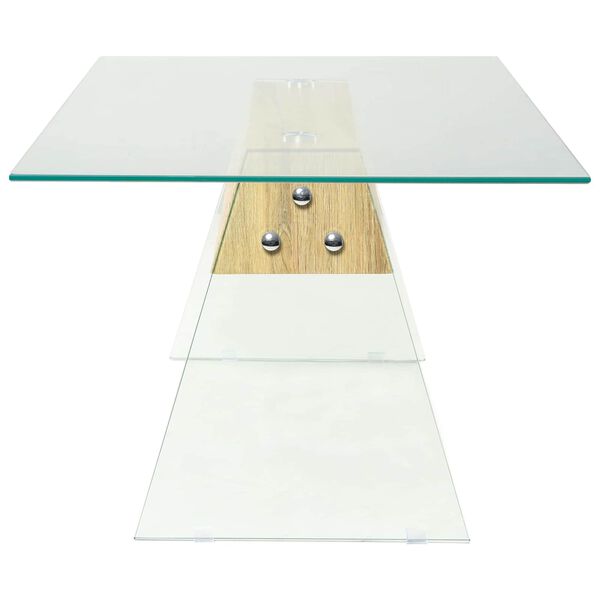 vidaXL Coffee Table Transparent 110 x 55 x 40 cm Glass
