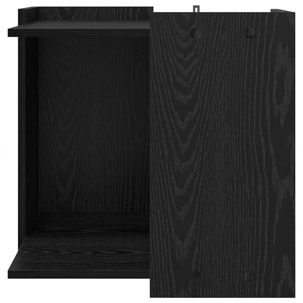 vidaXL Cat Litter Box Enclosure Black oak 53 x 53 x 51 cm