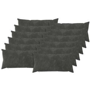 vidaXL Cushion Cover 12 pcs HEERLEN Anthracite 40 x 80 cm