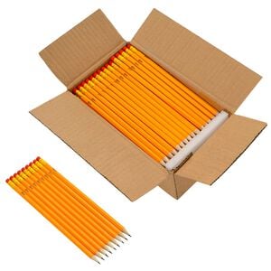vidaXL HB Pencils &Oslash; 0.7 x 18.5 cm Yellow Solid Poplar Wood