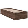 vidaXL Bed Frame without Mattress Brown Oak 100x200 cm