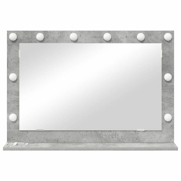 vidaXL Vanity Mirror with Mirror Concrete Grey 80 x 55 x 18 cm