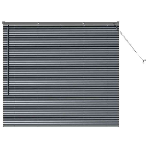vidaXL Window Blind with Curtains Manual Dark grey Aluminium