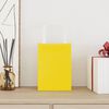 vidaXL Paper Bags 250 pcs with Handles Yellow 15x8x21 cm
