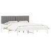 vidaXL Bed Frame with Upholstered Headboard Light Grey 180 x 200 cm
