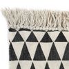 vidaXL Kilim Rug Cotton 120x180 cm with Pattern Black/White