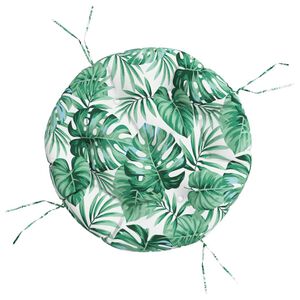 vidaXL Round Cushion Leaf Pattern &Oslash; 60 x11 cm Oxford Fabric