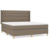 vidaXL Box Spring Bed with Mattress Taupe 180x200 cm Fabric