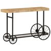 vidaXL Console Table 112x36x76 cm Solid Wood Mango and Iron