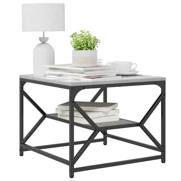 vidaXL Coffee Table Grey Sonoma 51 x 50 x 40 cm