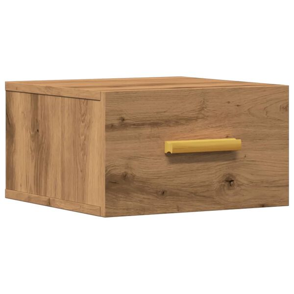 vidaXL Wall-mounted Bedside Cabinet Artisan Oak 35x35x20 cm
