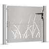 vidaXL Garden Gate 100x75 cm Corten Steel Grass Design