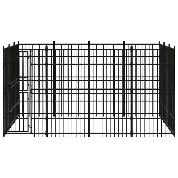 vidaXL Outdoor Dog Kennel Steel 11.06 m&sup2;