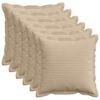 vidaXL Cushion Cover 6 pcs HOUTEN Taupe 50 x 50 cm Corduroy
