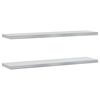 vidaXL Wall Shelves 2 pcs 100x23.5 cm Silver Stainless Steel
