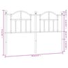 vidaXL Metal Headboard Black 140 cm