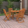vidaXL 5 Piece Garden Dining Set Solid Acacia Wood