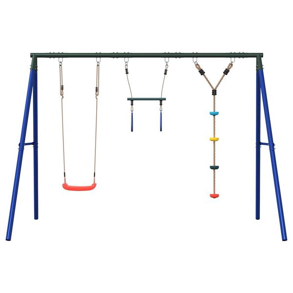 vidaXL Outdoor Swing Set with Swing. Trapeze. Disc Swing