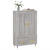 vidaXL Highboard Grey Sonoma 69.5x31x115 cm Engineered Wood