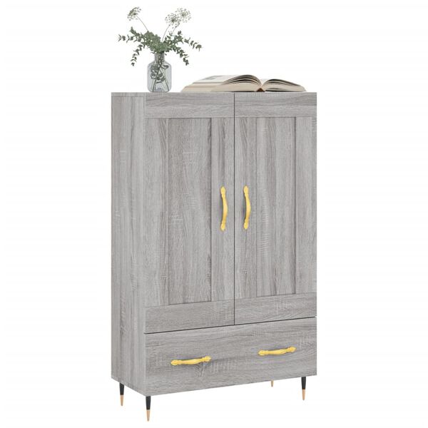 vidaXL Highboard Grey Sonoma 69.5x31x115 cm Engineered Wood