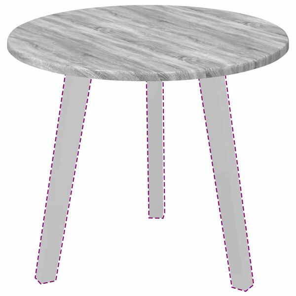 vidaXL Table Top Grey sonoma 50 x 50 x 1.5 cm Engineered Wood