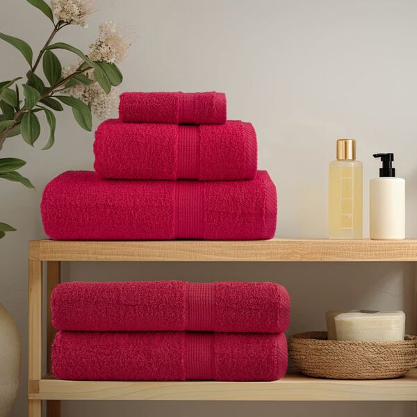 vidaXL Premium Towels SOLUND 4 pcs Red 100x200 cm 600 gsm