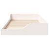 vidaXL Floor Bed Frame White 75 x 190 cm Solid pine wood