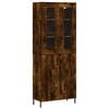 vidaXL Highboard Smoked Oak 69.5x34x180 cm Engineered Wood