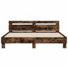 vidaXL Bed Frame without Mattress Smoked Oak 200x200 cm