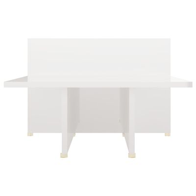 vidaXL Coffee Table High Gloss White 111.5x50x33 cm Engineered Wood