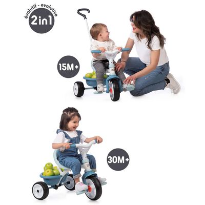 Smoby 2-in-1 Baby Tricycle Be Move Blue