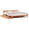 vidaXL Bed Frame without Mattress Wax Brown 180x200 cm Super King Solid Wood Pine